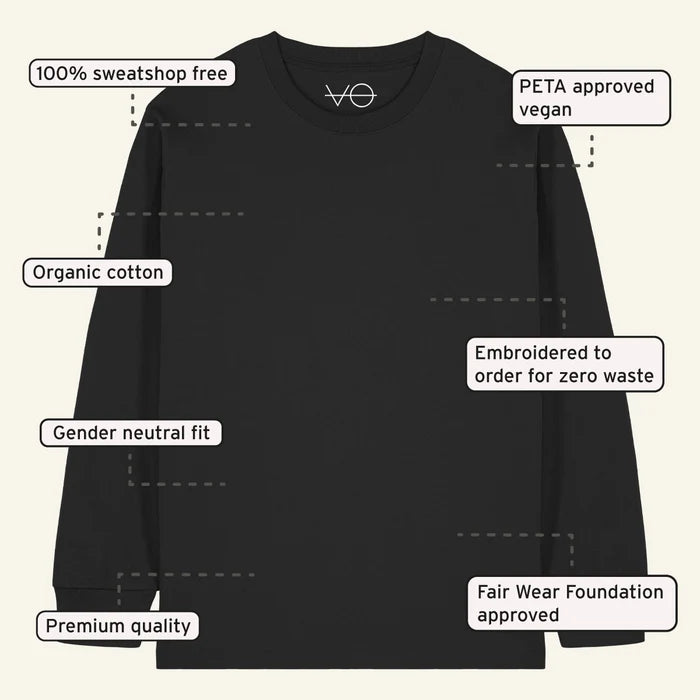 Evergreen Embroidered Long Sleeve T-Shirt (Unisex)