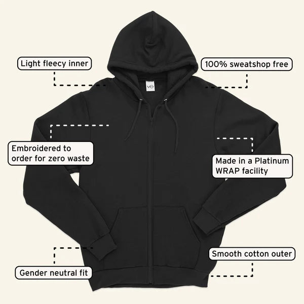 Evergreen Embroidered Zip Up Hoodie (Unisex)