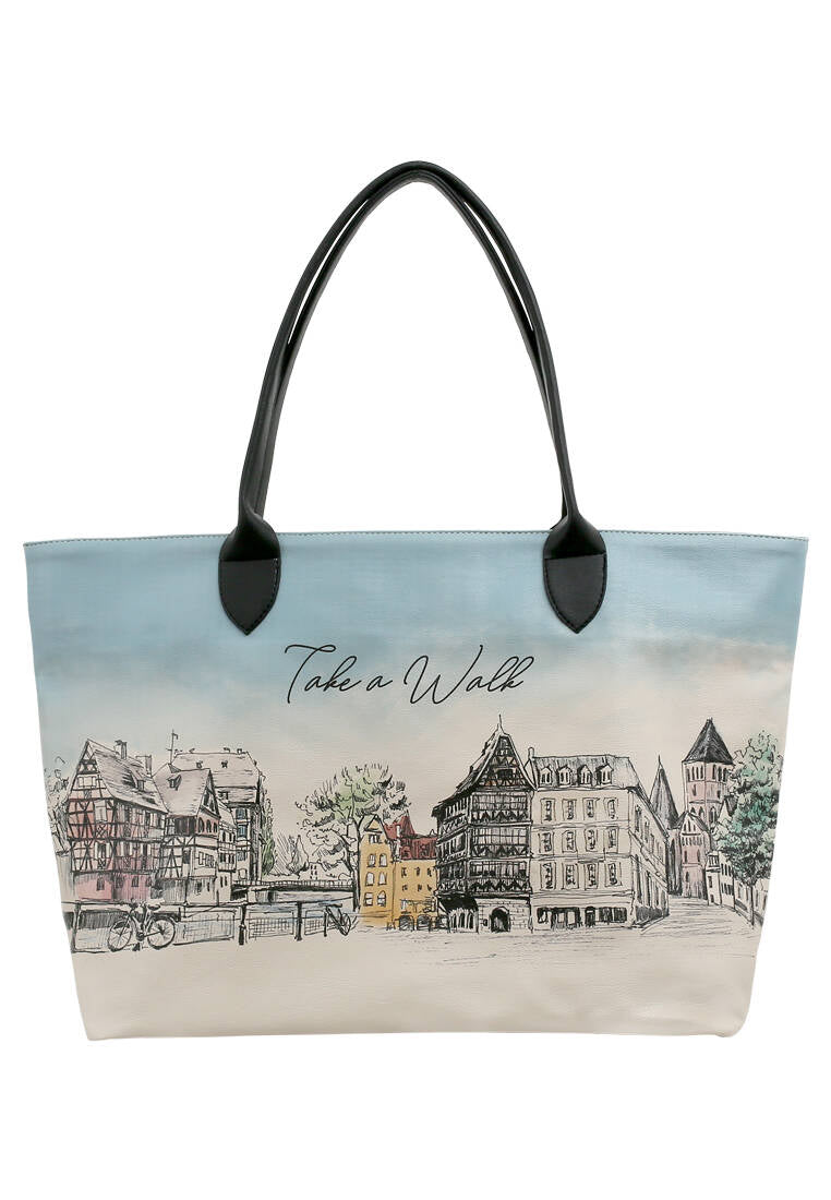 Women Vegan Leather Multicolor Shoulder Bag - Take a Walk Design