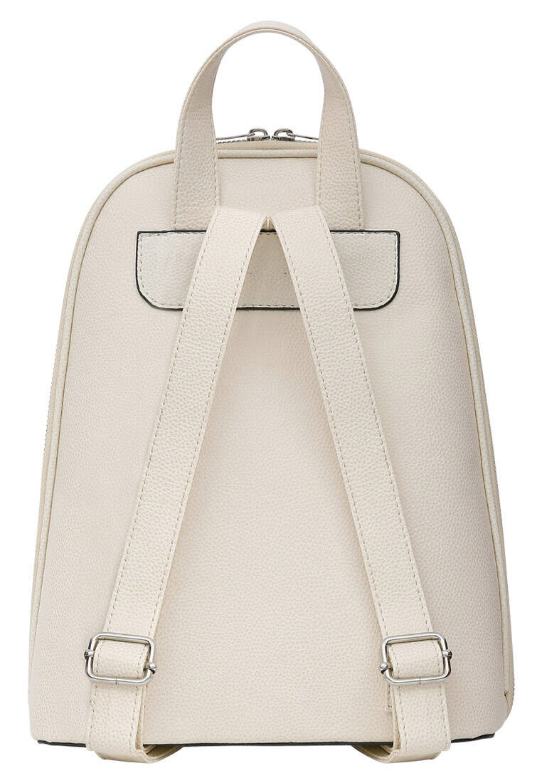 Women Vegan Leather Cream Backpack - Dare to Explore Design