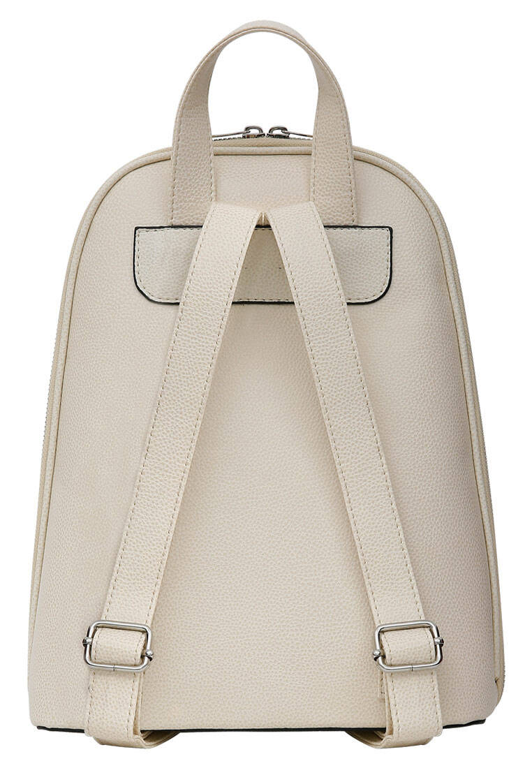 Women Vegan Leather Cream Backpack - Burano Island Design