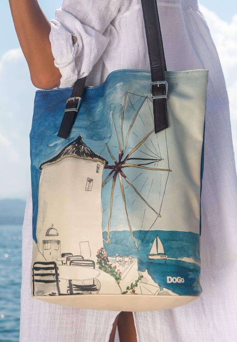 Women Vegan Leather Navy Shoulder Bag - Meet me Halfway Design