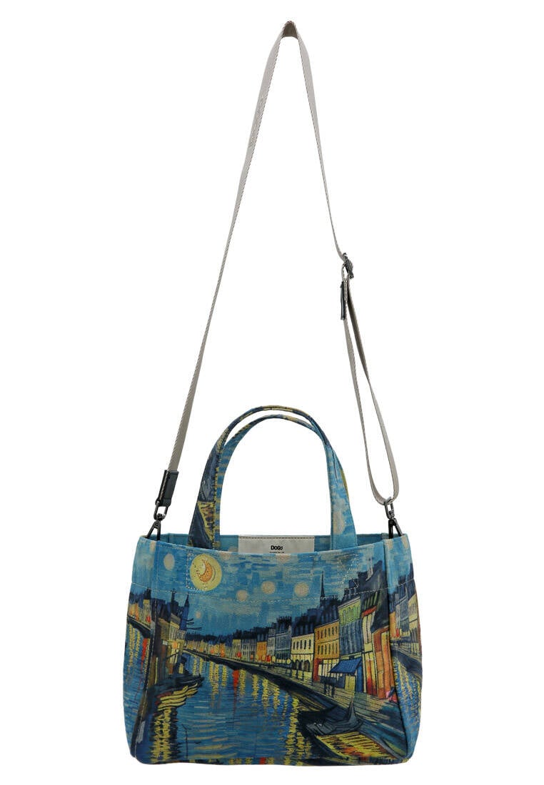 Women Vegan Multicolor Medium Tote Bag - Sea Sparkles Design