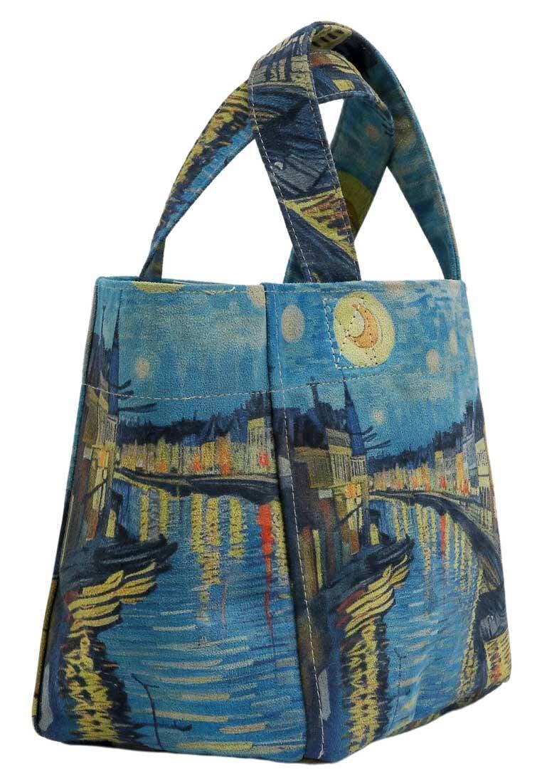 Women Vegan Multicolor Medium Tote Bag - Sea Sparkles Design