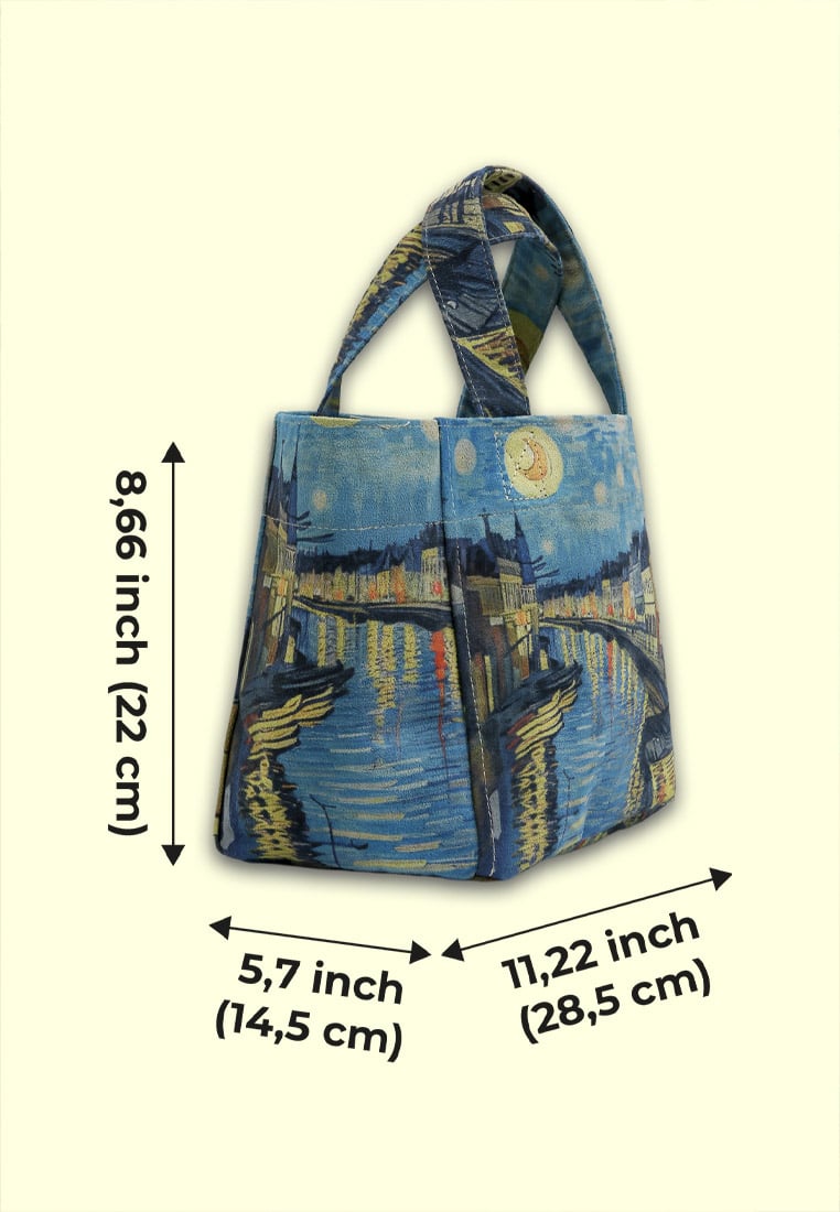 Women Vegan Multicolor Medium Tote Bag - Sea Sparkles Design