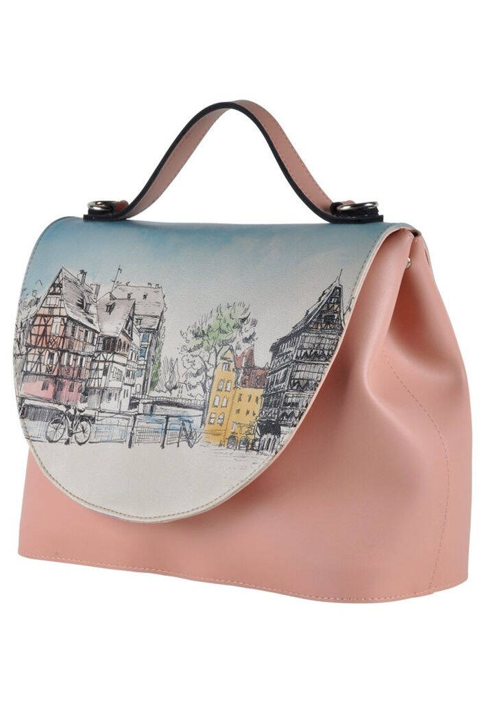 Women Vegan Leather Pink Purse - Take a Walk Design