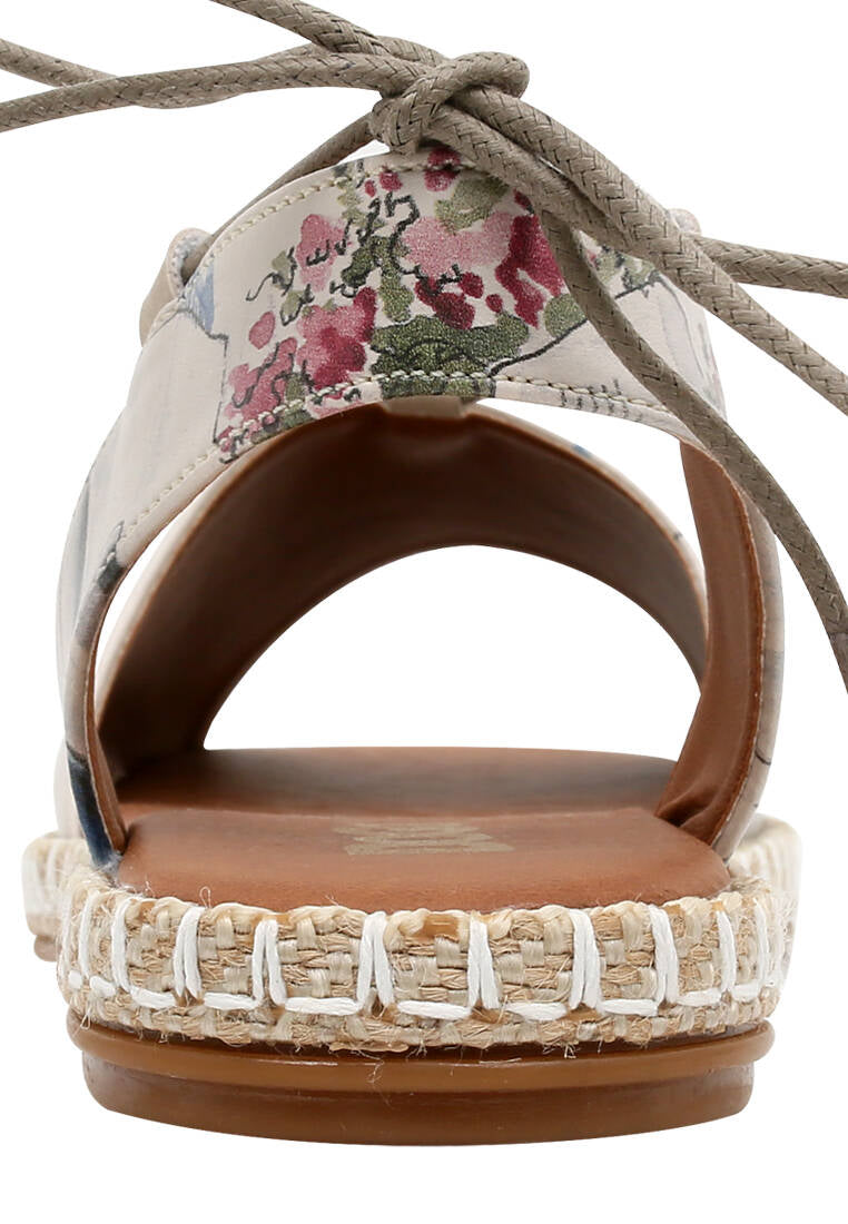 Strappy leather flats