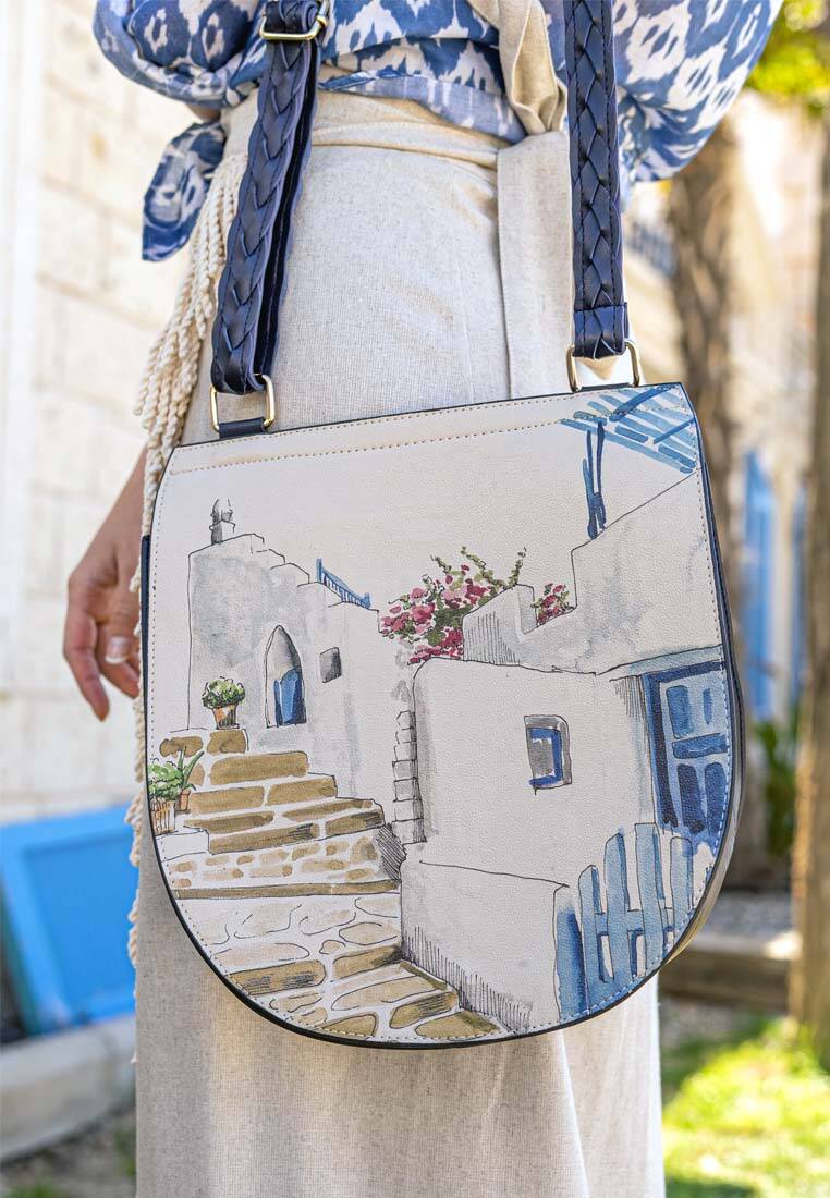 Cream Coach Shoulder Bag