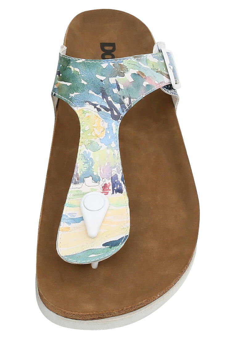 Blue platform sandals