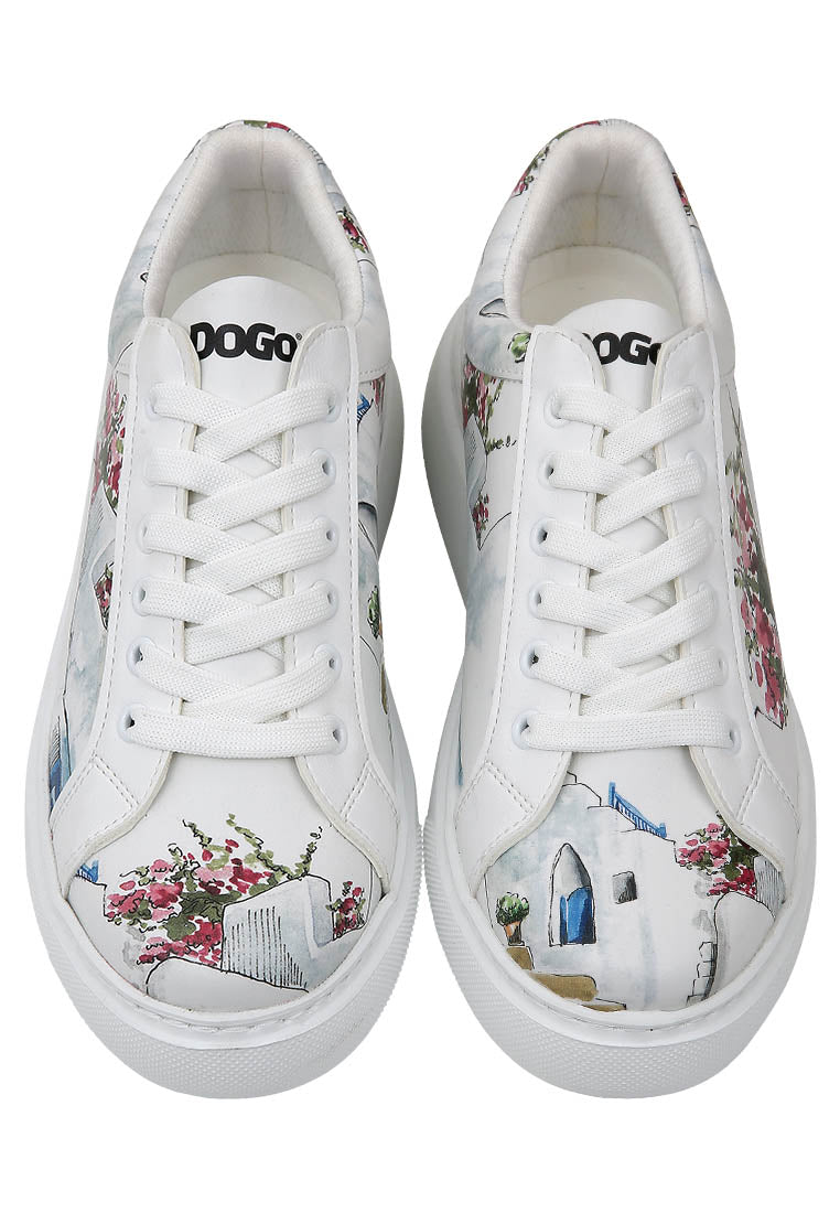 White leather sneakers