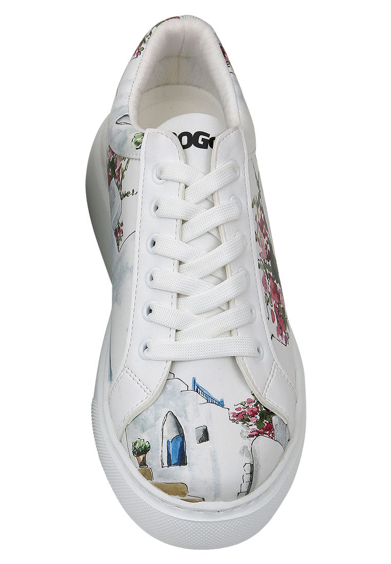 White low-top sneakers