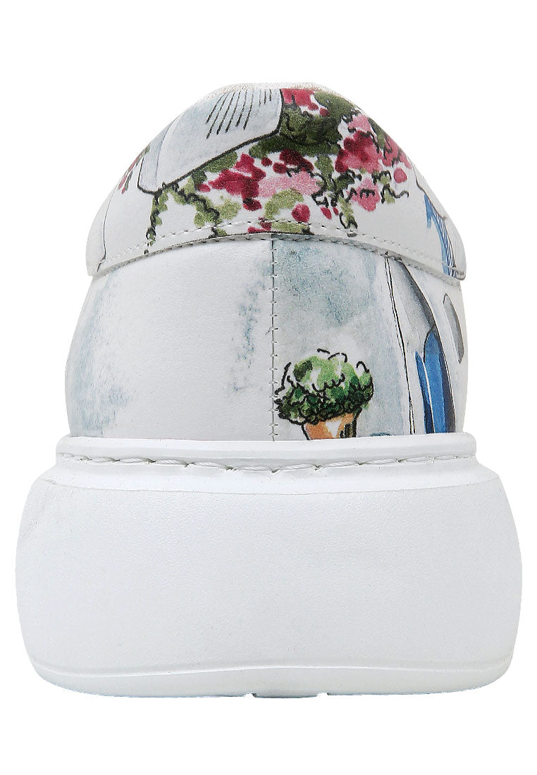 White casual sneakers