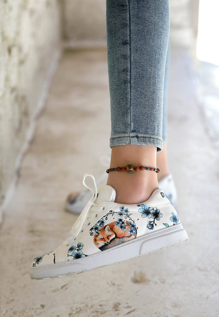 Womens Black Leather Slip on Sneakers