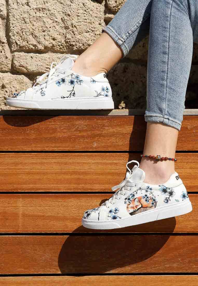 White slip-on sneakers