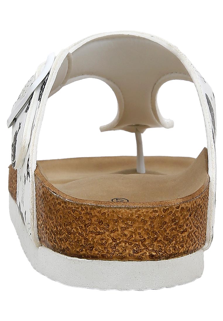 Women Vegan Leather White Slippers - Count Sheeps Design