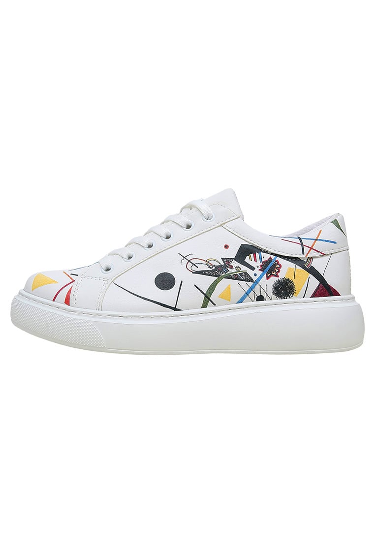 Women Vegan Leather White Sneakers - Crash of Neuron Design