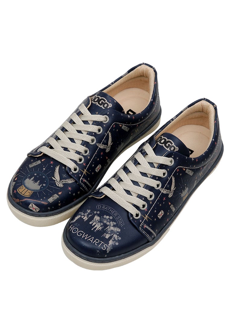 stylish navy vegan leather sneakers for women